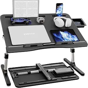 Laptop Desk for Bed, X-Large Leather Adjustable Laptop Table, view 2