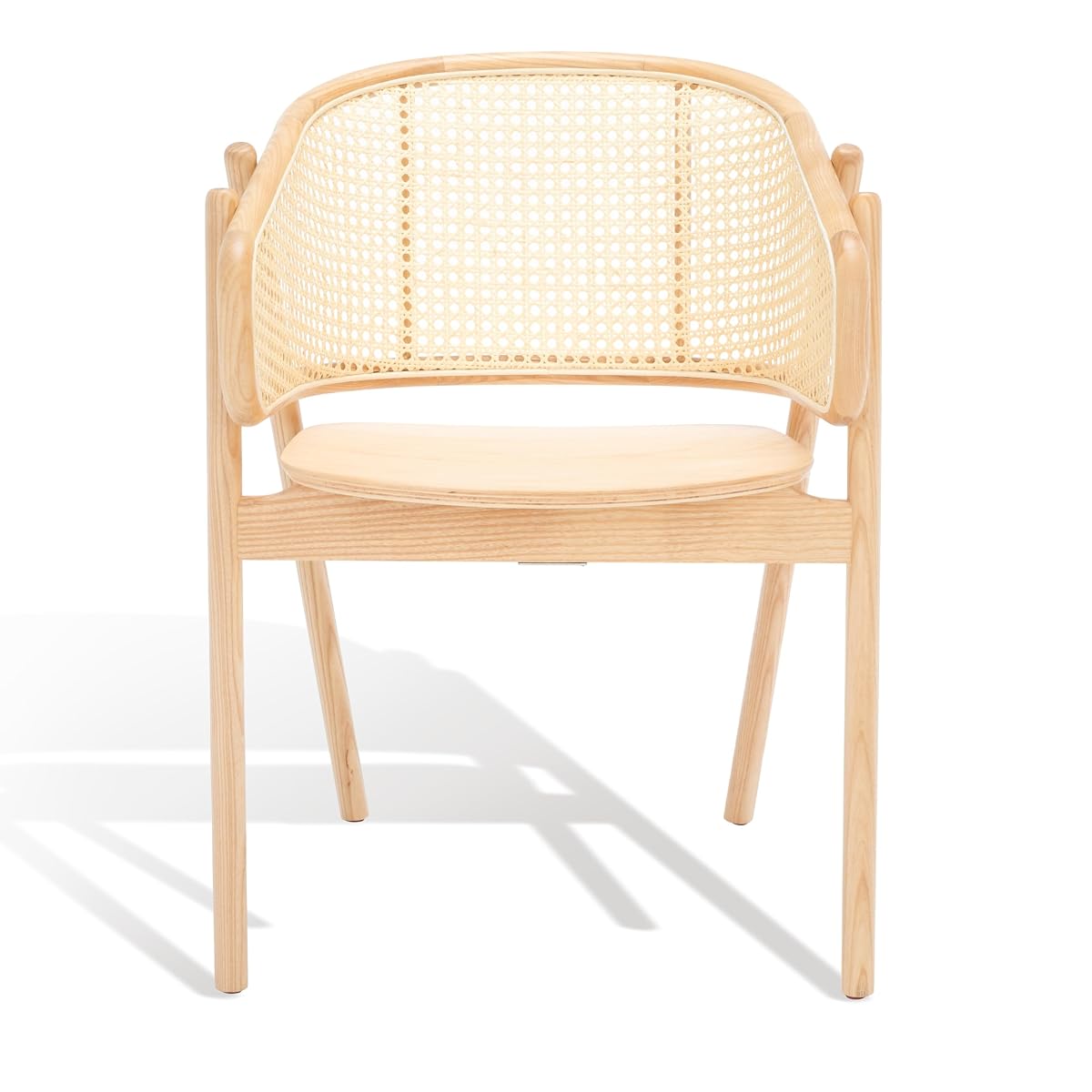 SAFAVIEH Couture Collection Emmy Tropical Coastal Natural Rattan Back Dining Chair