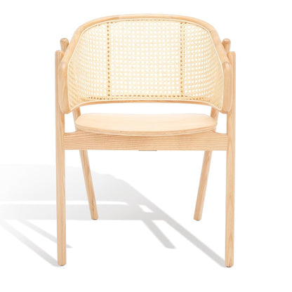 SAFAVIEH Couture Collection Emmy Tropical Coastal Natural Rattan Back Dining Chair
