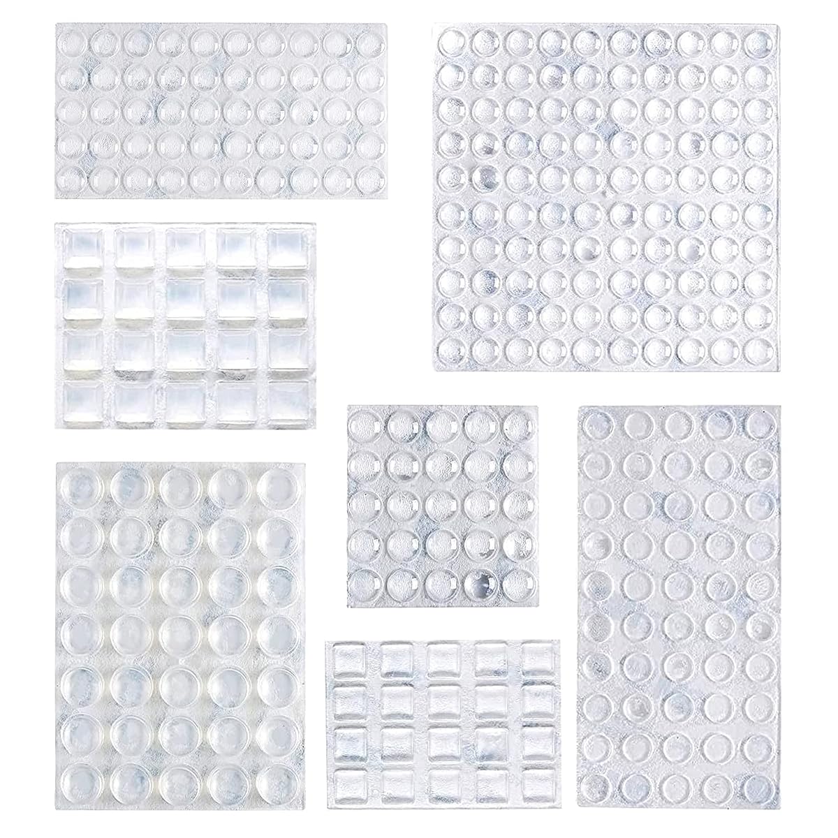 Cabinet Door Bumpers, Clear Self Adhesive Pads for Surface Protection, Noise Reduction and Sound Dampening, Rubber Stoppers for Drawers and Cupboards, 300-Piece, 6.9 x 4.5 x 0.6 inch