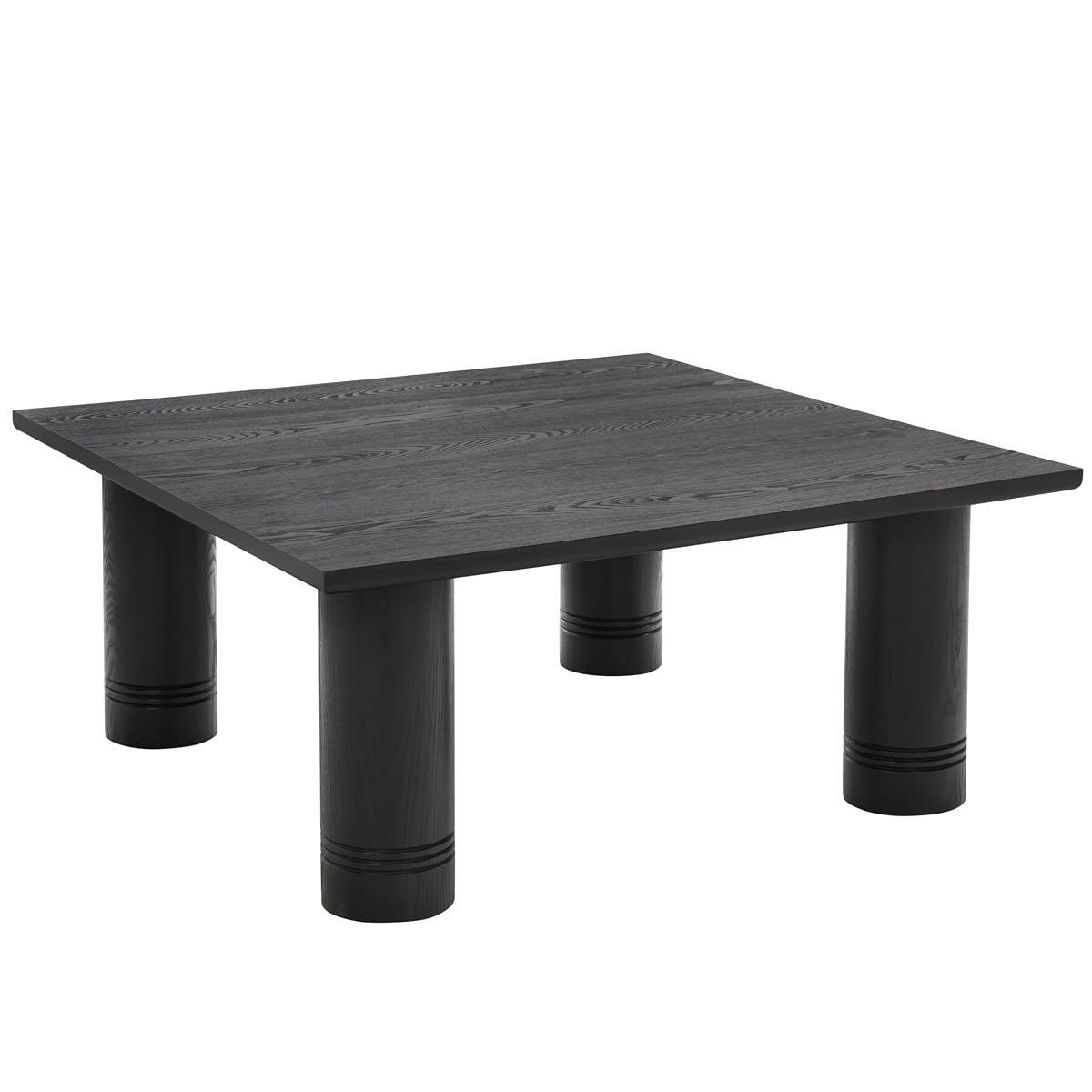 SAFAVIEH Furniture - Aramin Square Coffee Table - Black - Modern Living Room Table with Sculptural Legs for Living Room, Family Room, 39.4" W x 39.4" D x 17" H (COF2307B)
