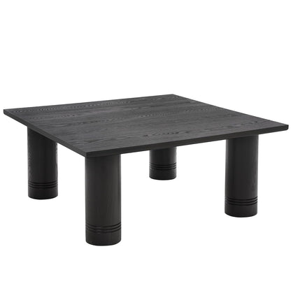 SAFAVIEH Furniture - Aramin Square Coffee Table - Black - Modern Living Room Table with Sculptural Legs for Living Room, Family Room, 39.4" W x 39.4" D x 17" H (COF2307B)