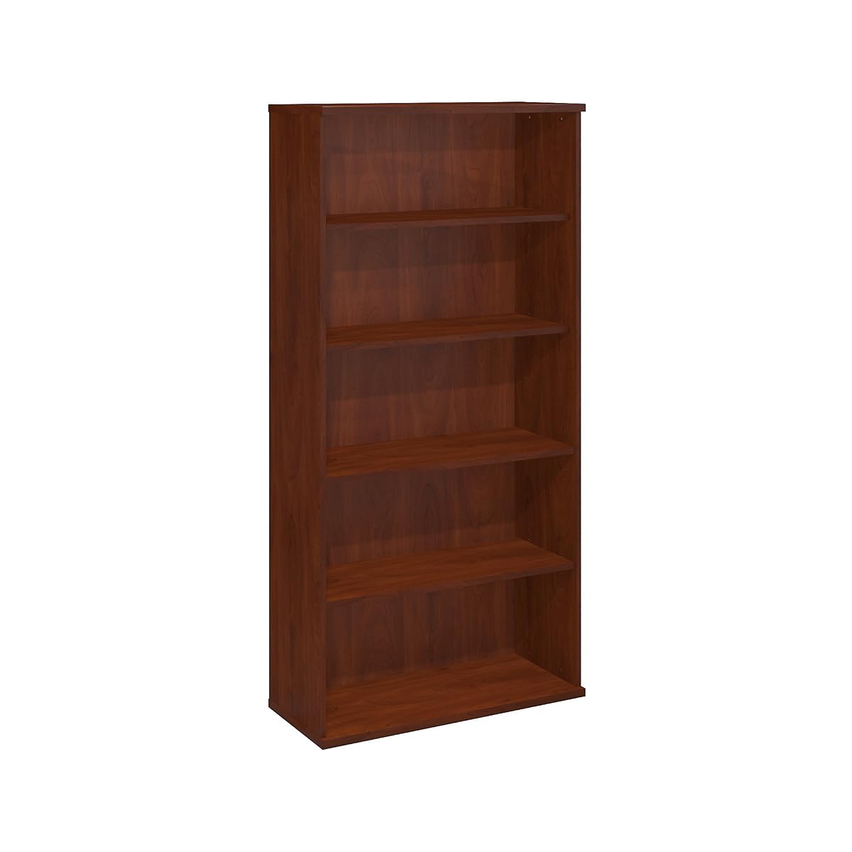 Bush Business Furniture Series C 36W Tall 5 Shelf Bookcase in Hansen Cherry, Large Storage and Display Bookshelf for Home or Professional Office
