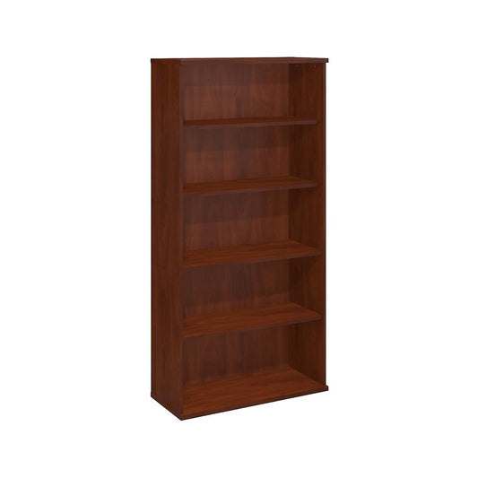 Bush Business Furniture Series C 36W Tall 5 Shelf Bookcase in Hansen Cherry, Large Storage and Display Bookshelf for Home or Professional Office