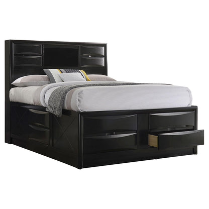 Coaster Home Furnishings Briana Transitional 5-Piece Bedroom Set California King Size Storage Bookcase Bed Frame 56-inch Headboard Black 202701KW-S5