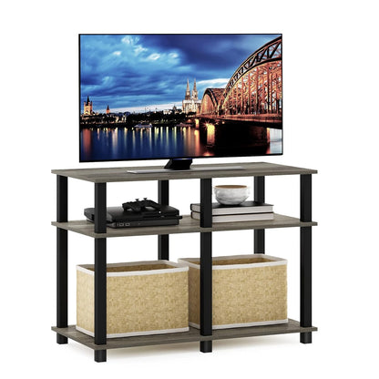 Romain Turn-N-Tube Stand for TV up to 40 Inch, 40-Inch, French Oak/Black