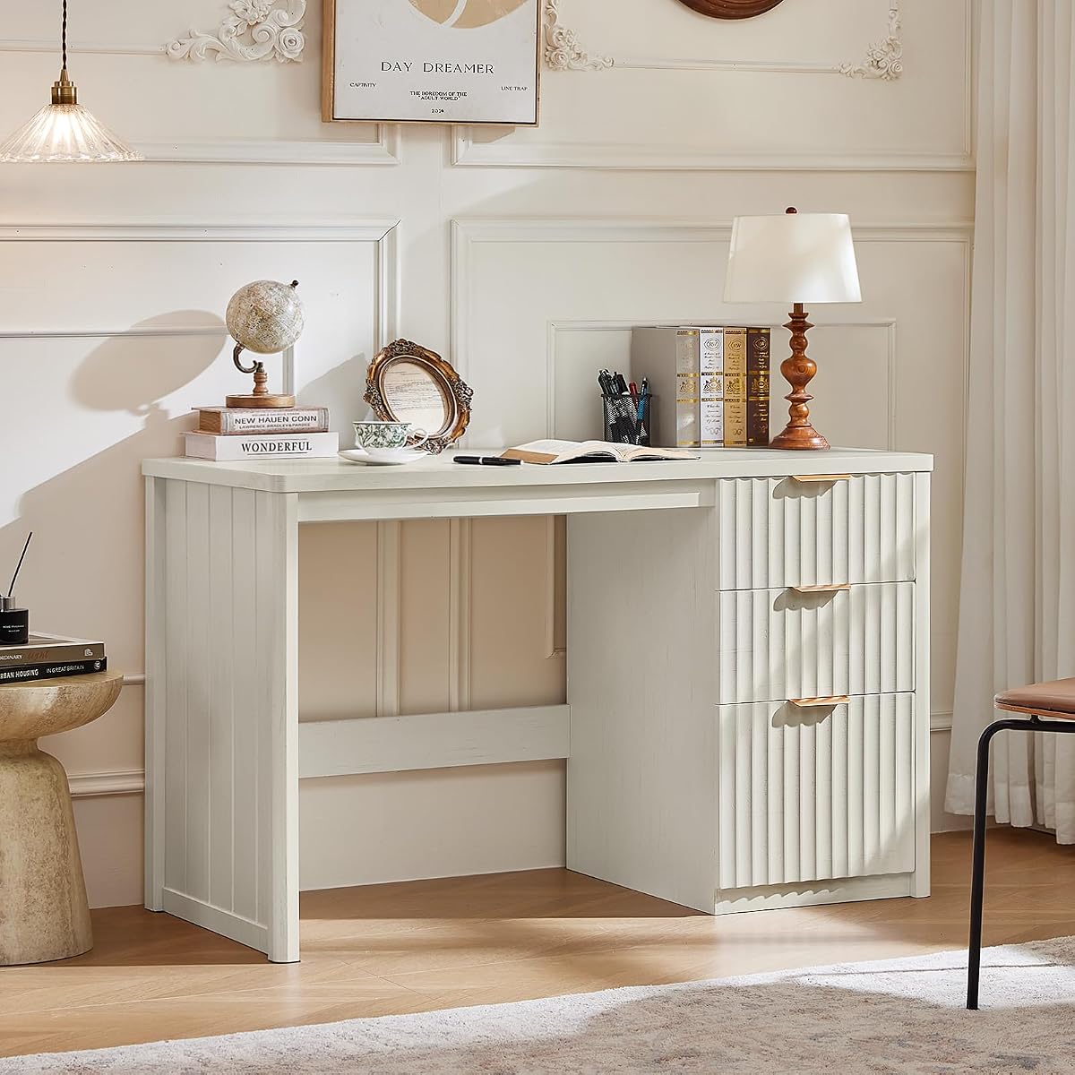 Office Desk 48" with 3 Drawers Storage File Cabinet