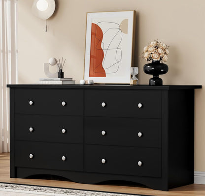 Black 6 Dresser for Bedroom