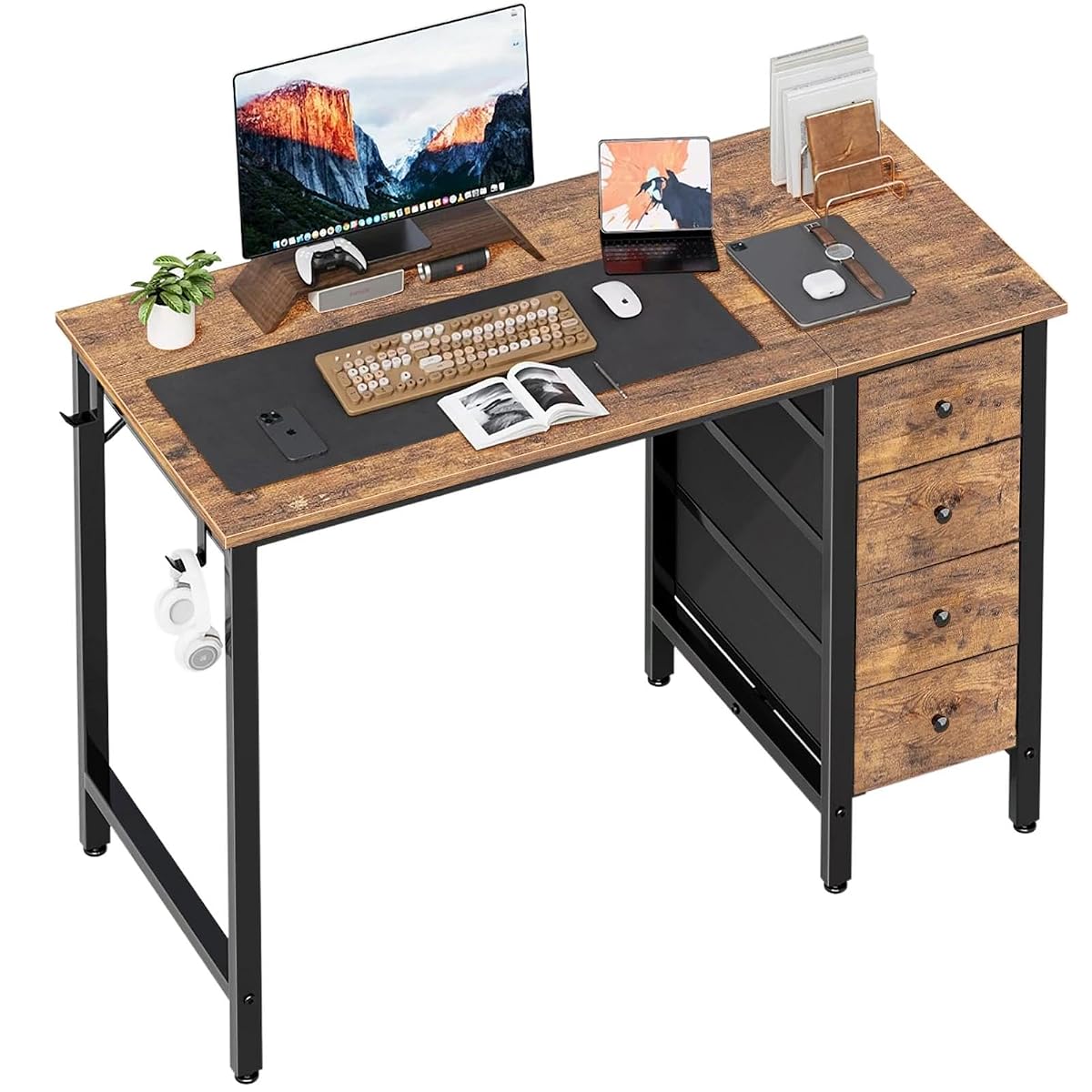 47 inch Computer Desk with 4 Drawers