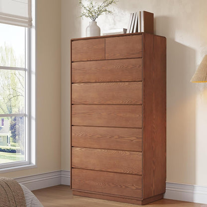 Solid Wood Dresser, 62.3" Tall Dresser Chest of Drawers, Brown