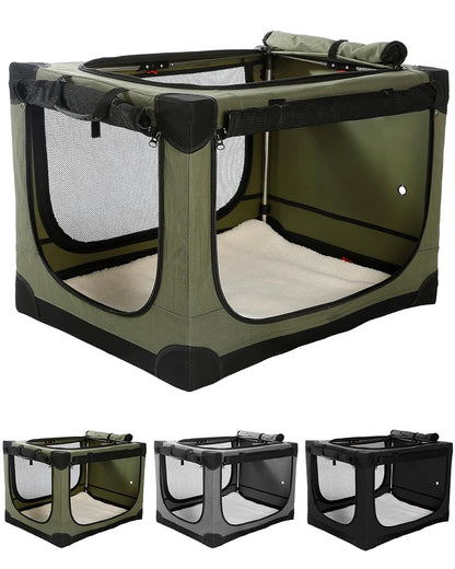 30" Soft Collapsible Travel Dog Crate for Medium Dogs,Green