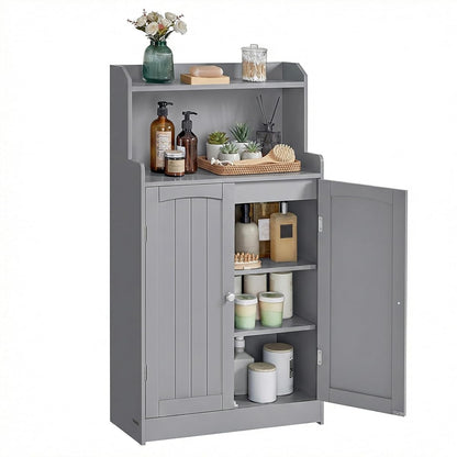 VASAGLE Bathroom Storage Cabinet, Bathroom Floor Cabinet with 2 Doors, 2 Adjustable Shelves, 11.8 x 23.6 x 39.4 Inches, Freestanding, for Dining Room, Kitchen, Living Room, Dove Gray BBC770GD01S