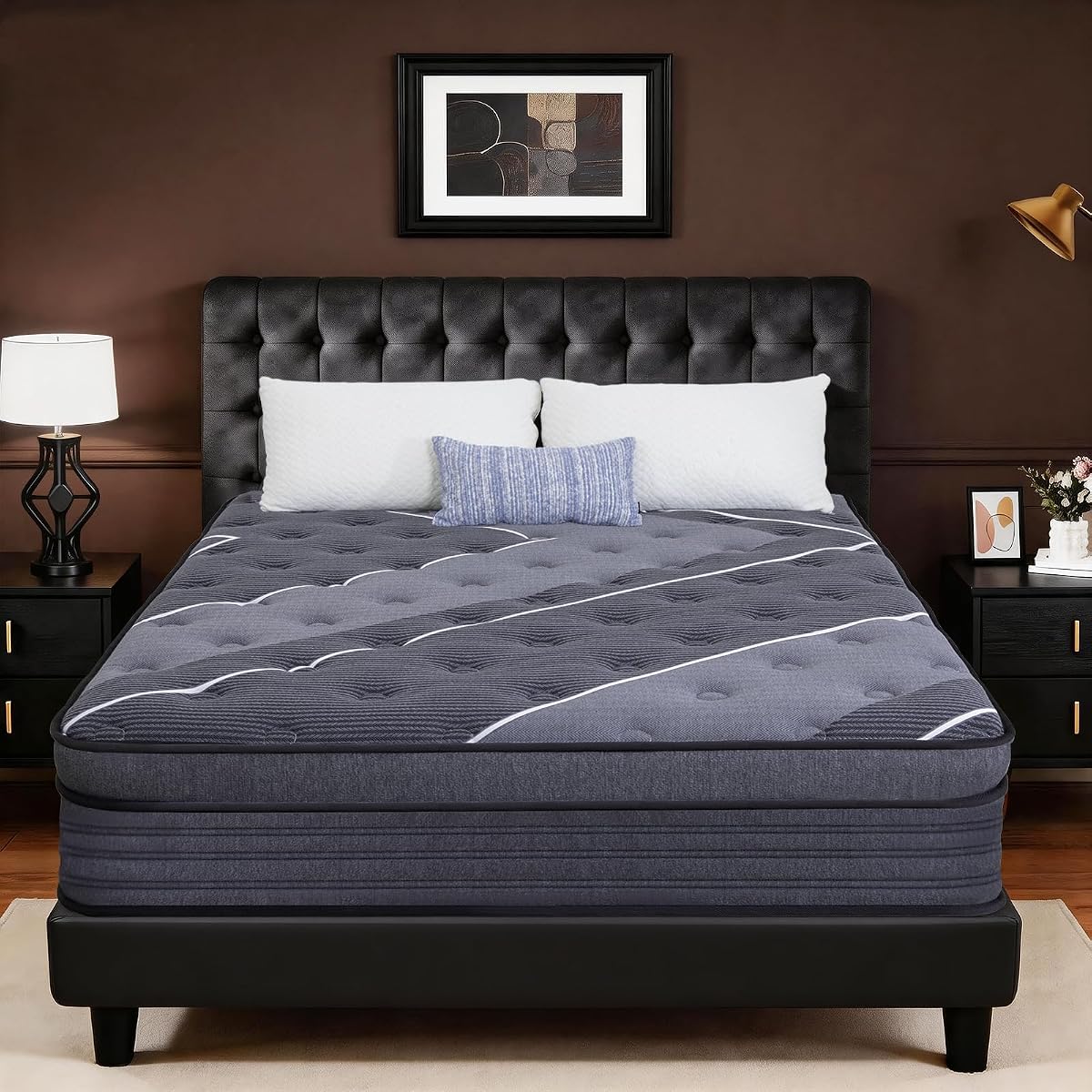 Queen Size Mattress 12 Inch, Hotel-Level Luxury Hybrid Queen Mattress in a Box