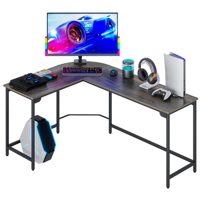 Modern L Shaped Gaming Desk 66'' Corner Computer Desk for Home Office Gaming Table Study Writing Workstation for Small Space, Easy to Assemble