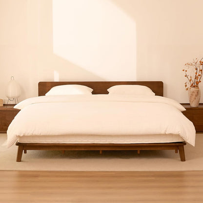 FLEXISPOT Hako G1 King Solid Wood Platform Bed with Tool-Free Assembly