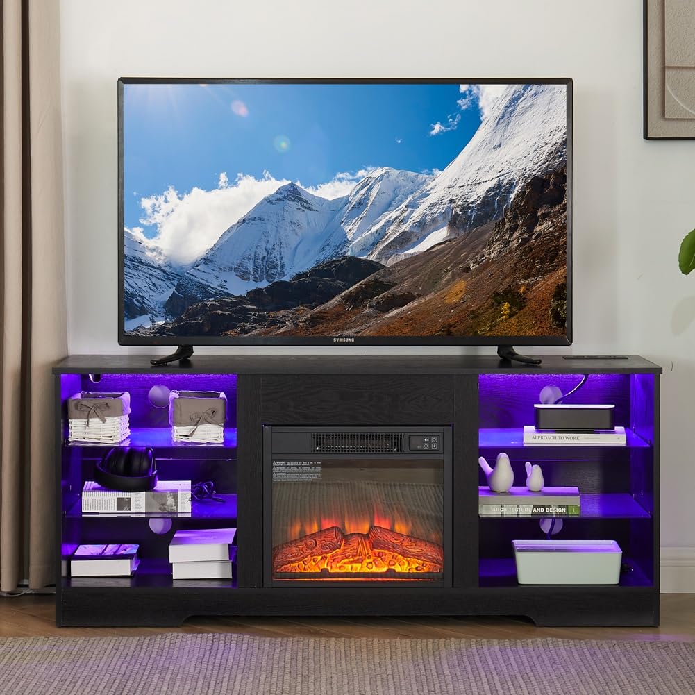 Fireplace TV Stand with 18" Fireplace