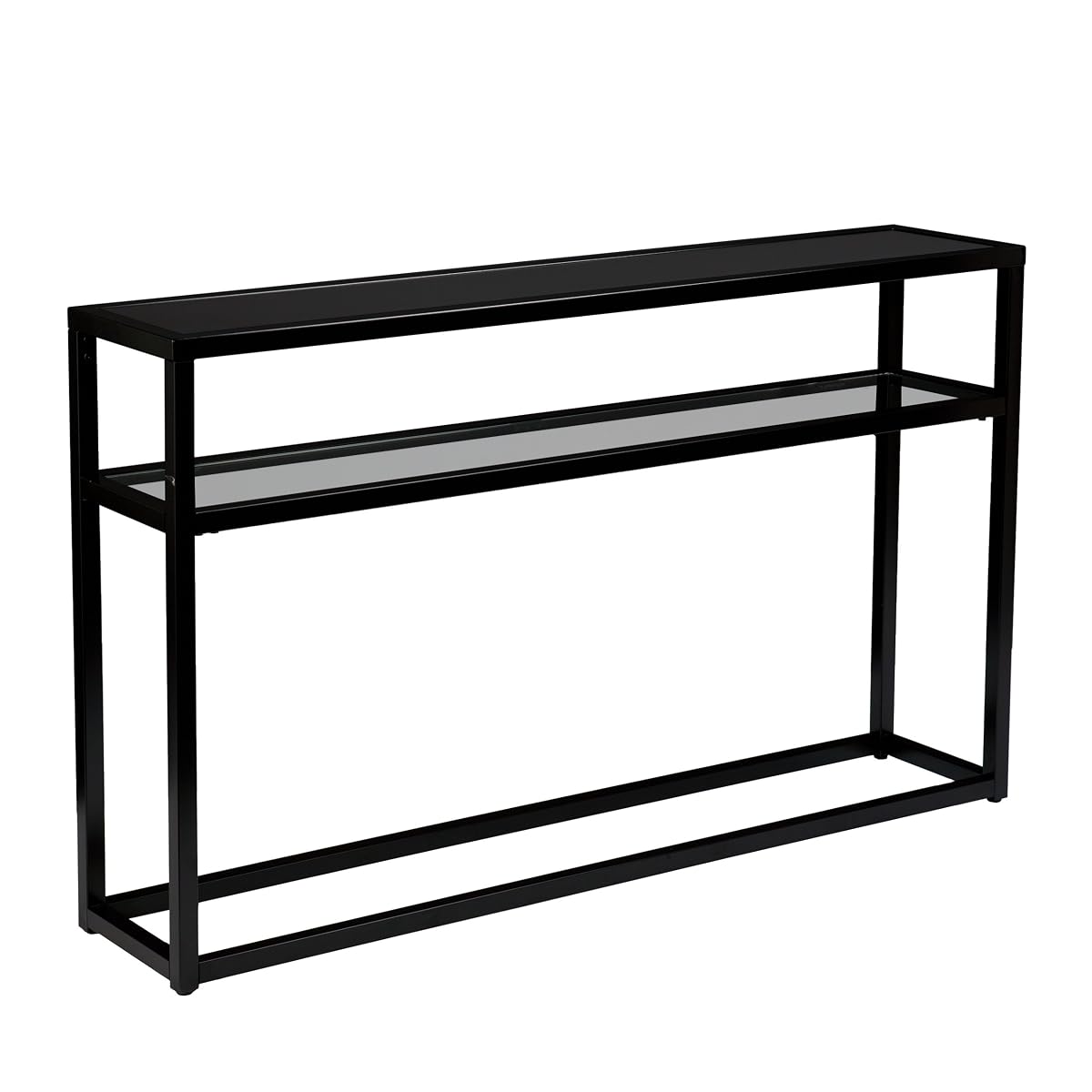 Holly & Martin Baldrick Console Table - Black - Transitional Design, Glass and Wood - Ideal for Entryway, Living Room (CK7683)