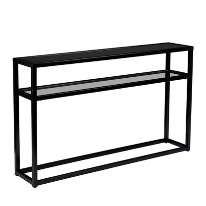 Holly & Martin Baldrick Console Table - Black - Transitional Design, Glass and Wood - Ideal for Entryway, Living Room (CK7683)