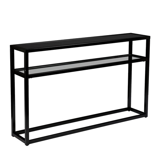 Holly & Martin Baldrick Console Table - Black - Transitional Design, Glass and Wood - Ideal for Entryway, Living Room (CK7683)