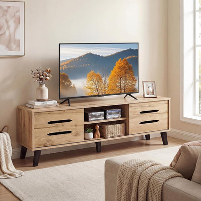 Mid Century Modern TV Stand for 55-65 Inch TV