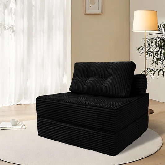 Sectional Cloud Couch, Folding Sofa Bed with Pillow, Fold Out Sleeper Chair