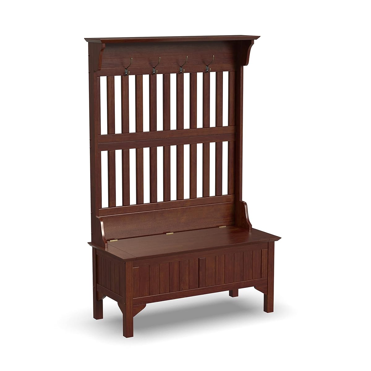 General Line Cherry Hall Tree with Bench