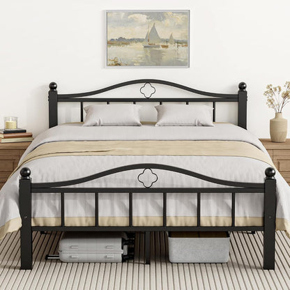 Metal Full Size Bed Frames with Headboard & Footboard