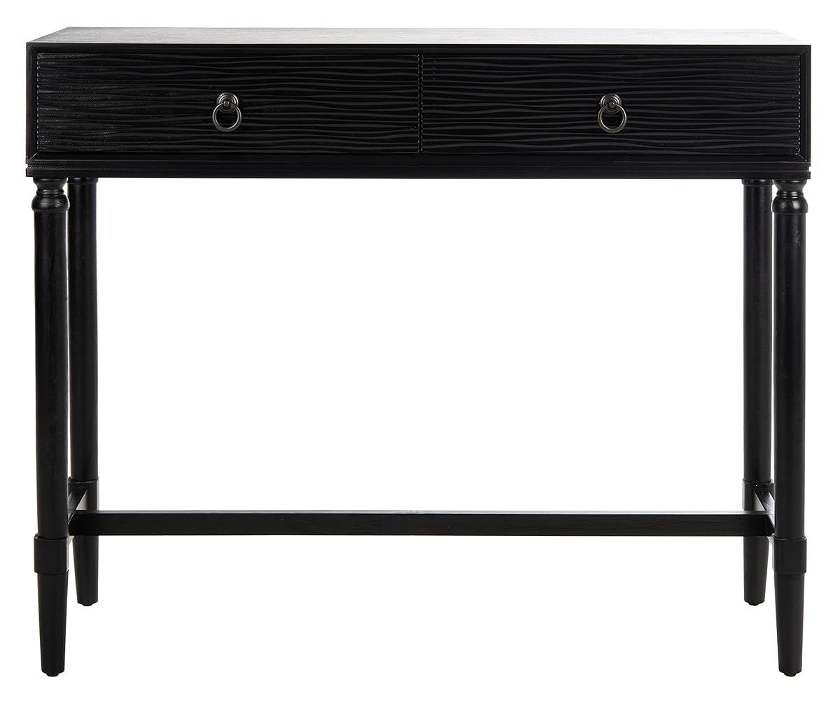 SAFAVIEH Home Collection Aliyah Black 2-Drawer Console Table CNS5729A