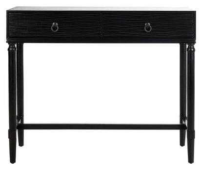 SAFAVIEH Home Collection Aliyah Black 2-Drawer Console Table CNS5729A