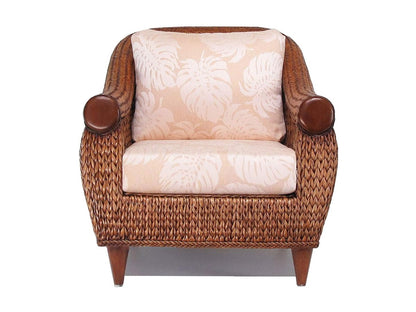 Rattan and Hyacinth Living Room Furniture Lounge Club Chair (#1562-BS)