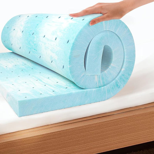 EGO 3 Inch Twin Mattress Topper Gel Memory Foam for Pressure Relief