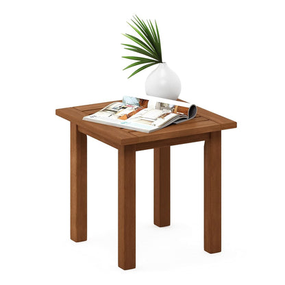 FG18506 Tioman Hardwood Patio Furniture Outdoor End Table, Natural