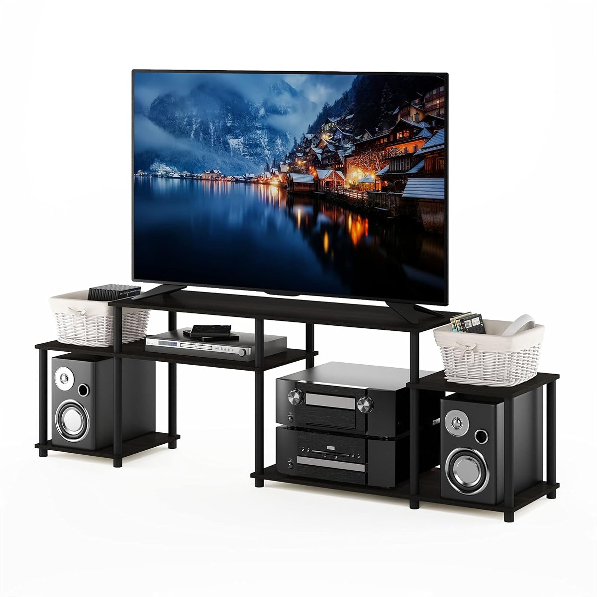 Turn-N-Tube Handel Stand for TV up to 55 Inch, Espresso