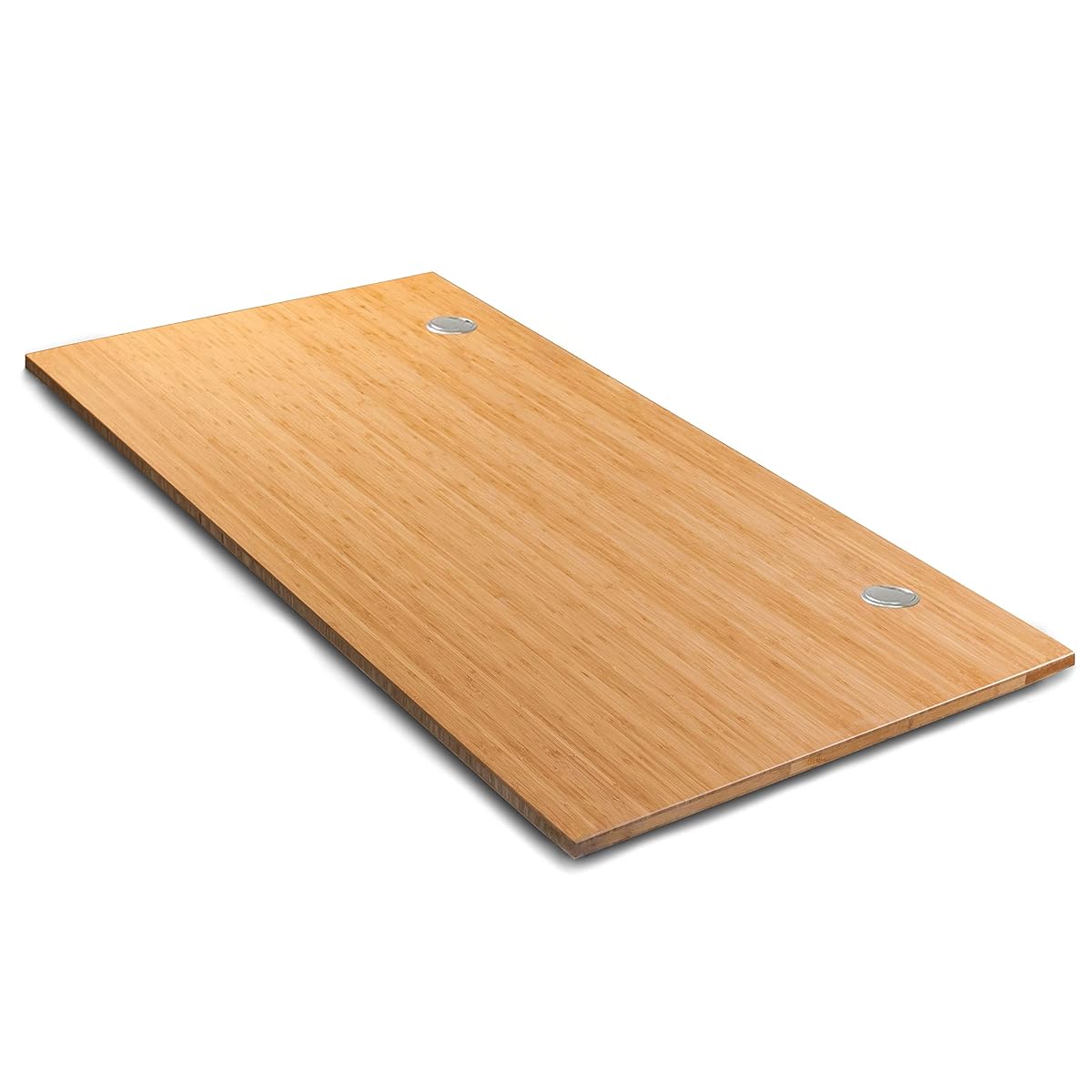 60 x 30 x 1 Inch 100% Solid Bamboo Desk Table Top Only,for Standing Desk Home Office Desk with 60mm Grommets(Right Angle)