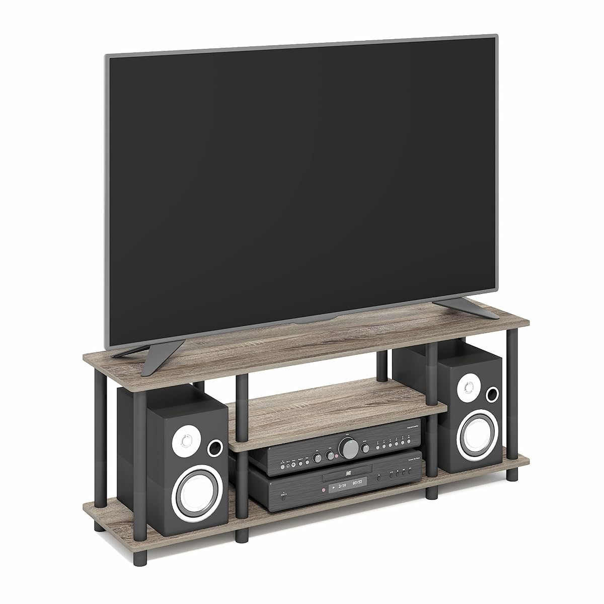 Turn-N-Tube No Tools 3D 3-Tier Entertainment TV Stand up to 50 inch TV