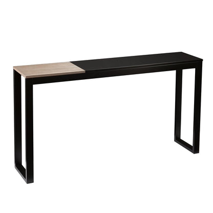 Holly & Martin Lydock Console Table - Transitional Design, Black Iron and Wood - Ideal for Entryway, Living Room (CK7623)