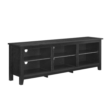 Wren Classic 6 Cubby TV Stand for TVs up to 80 Inches, 70 Inch, Black