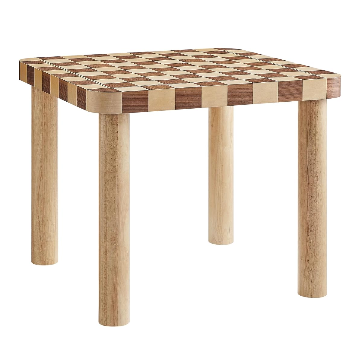 Oscar 36Inch Square Dining Table Solid Wood Oak and Walnut Finish Modern Kitchen Room Entertaining Home Furniture Quality Stylish Elegant Durable Refined Versatile