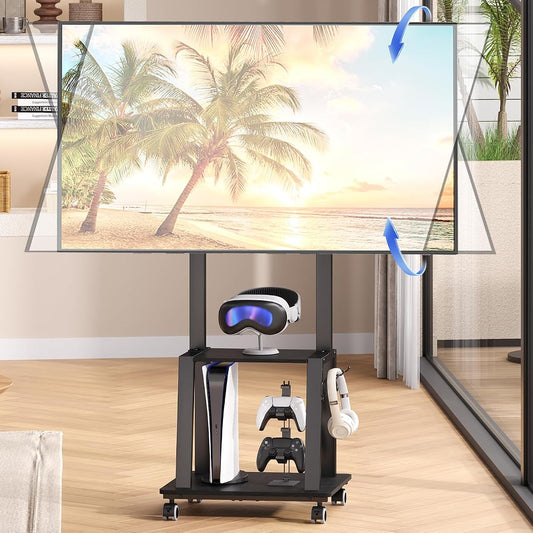 Rolling TV Stand on Wheels for 23-60Inch Flat/Curved Screen TVs