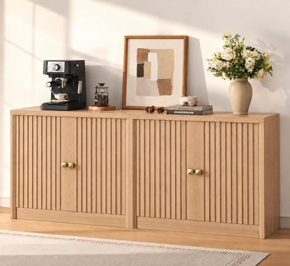 63" Sideboard Buffet Cabinets Set of 2 with Storage