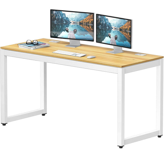 55-Inch Commercial-Grade Office Computer Desk, Oak