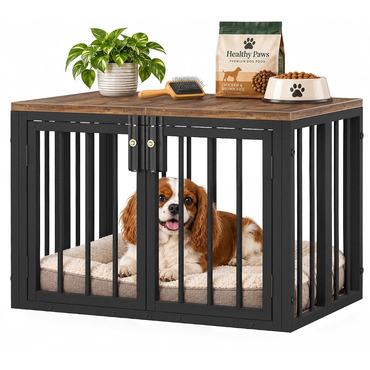 Small Dog Crate Furniture, Furniture Style Dog Crate, Wooden Dog Crate End Table