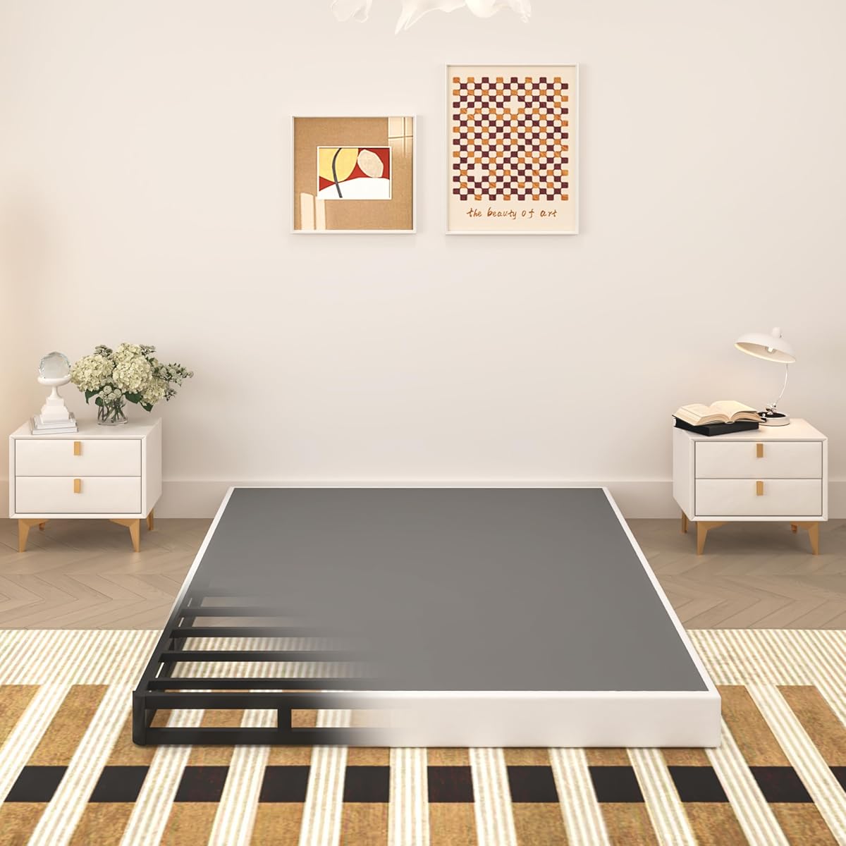 5 Inch Box Spring Full Size Bed, Heavy Duty Metal Mattress Foundation