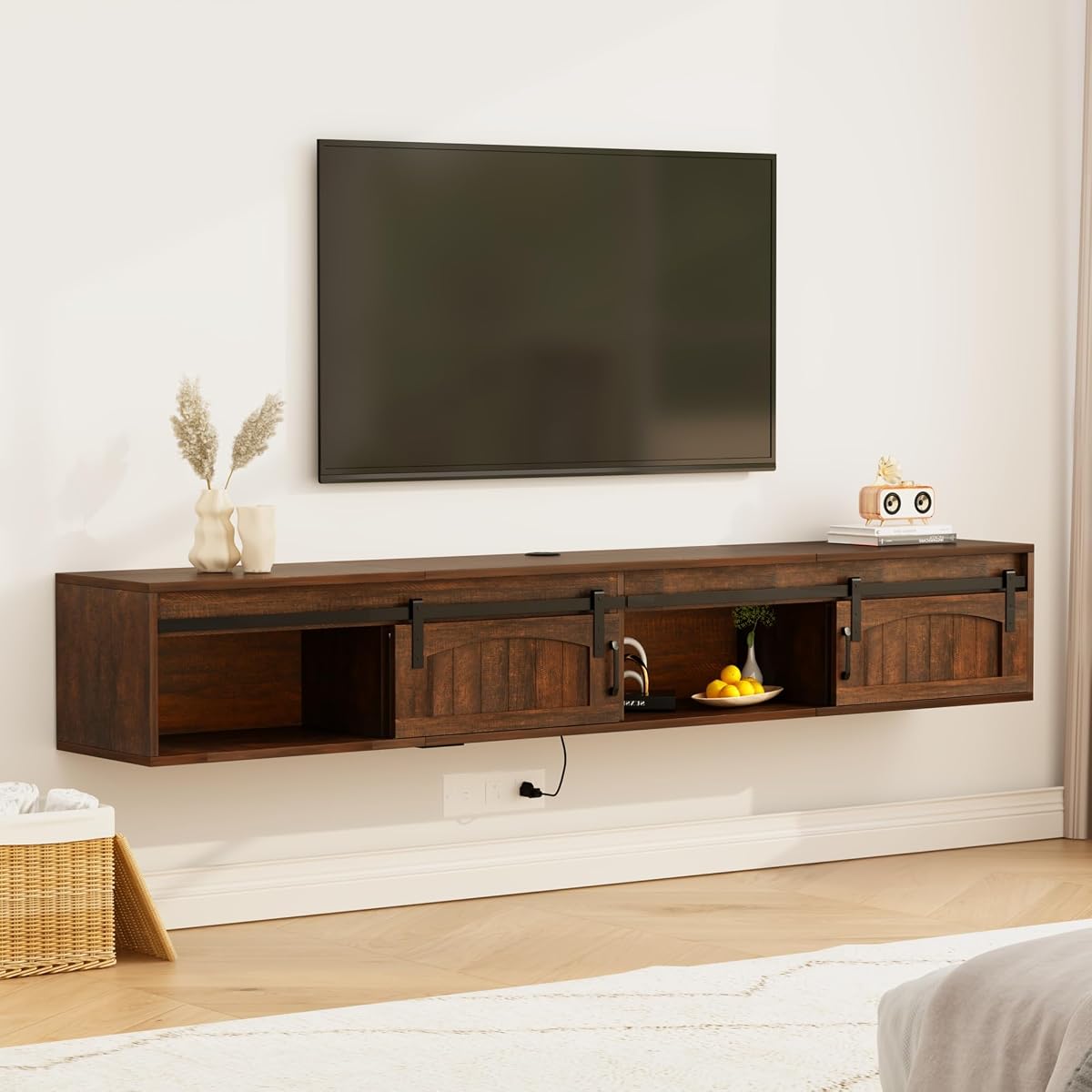 71" Floating TV Stand with Power Outlet