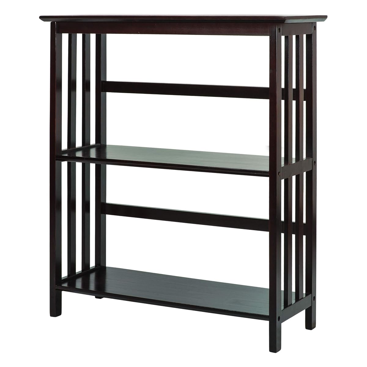 Mission Style 3-Shelf Bookcase, Espresso