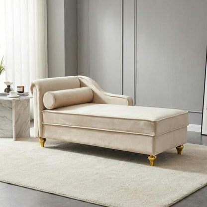 60.6''Velvet Chaise Lounge Indoor