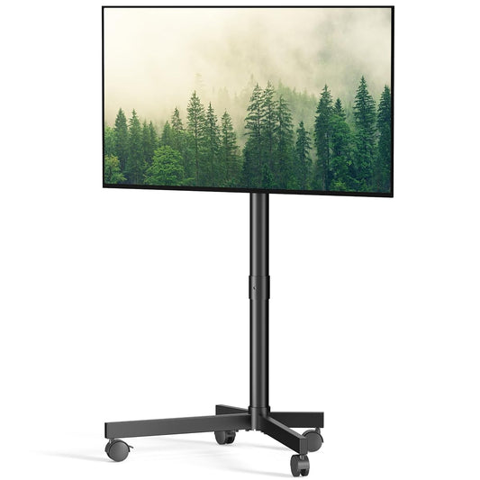 Mobile TV Cart Rolling TV Stand for 23-60 Inch LCD LED OLED Flat Curved Screens
