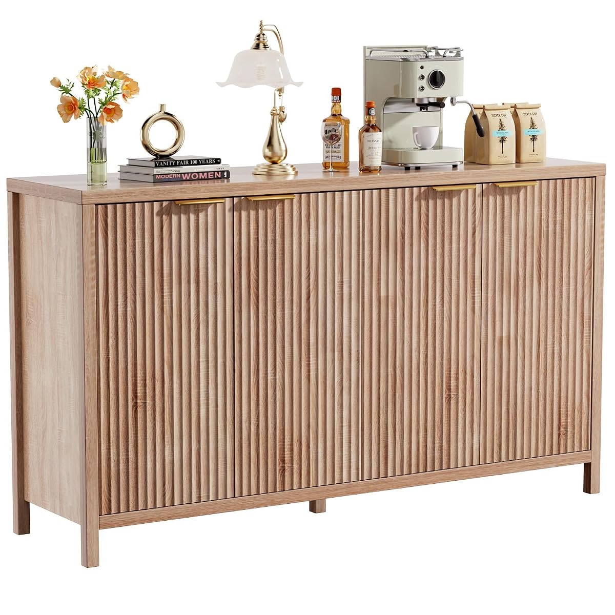Fluted Sideboard Buffet Cabinet