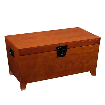 Pyramid Lift-top Trunk Coffee Table - Transitional Design, Brown Finish - Ideal for Living Room, Family Room (CK1224)