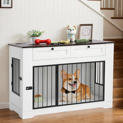 Large Dog Crate Furniture-Decorative Heavy Duty Dog Cage Indoor